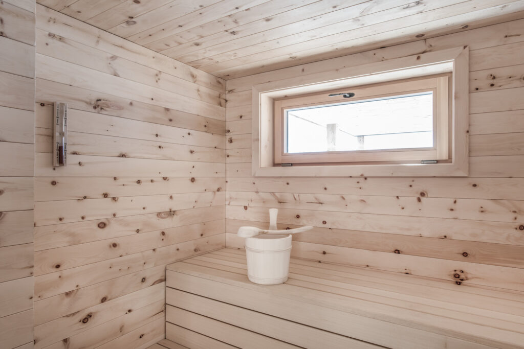 Sauna mit Saunakübel | Ski Arlberg - Skifahren