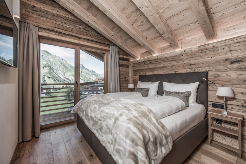 Schlfazimmer mit Aussicht | Luxus Chalet Bregenzerwald